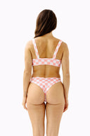 Patricia Bikini Top - Pink Check