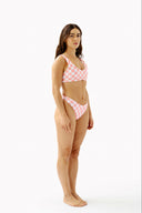 Patricia Bikini Top - Pink Check